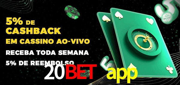 Promoções do cassino ao Vivo 20bet app